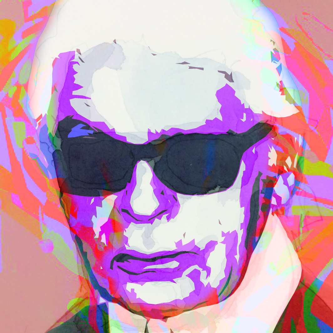 Karl Lagerfeld, Fine-Art-Print 30 x 30 cm auf Hahnemühle-Bütten nur 10