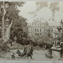 Caspar Walter Rauh - Würzburg Hofgarten Phantasie